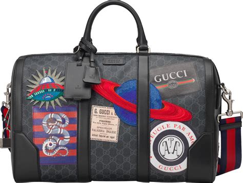 gucci duffel bag with patches|Gucci duffle bags men's.